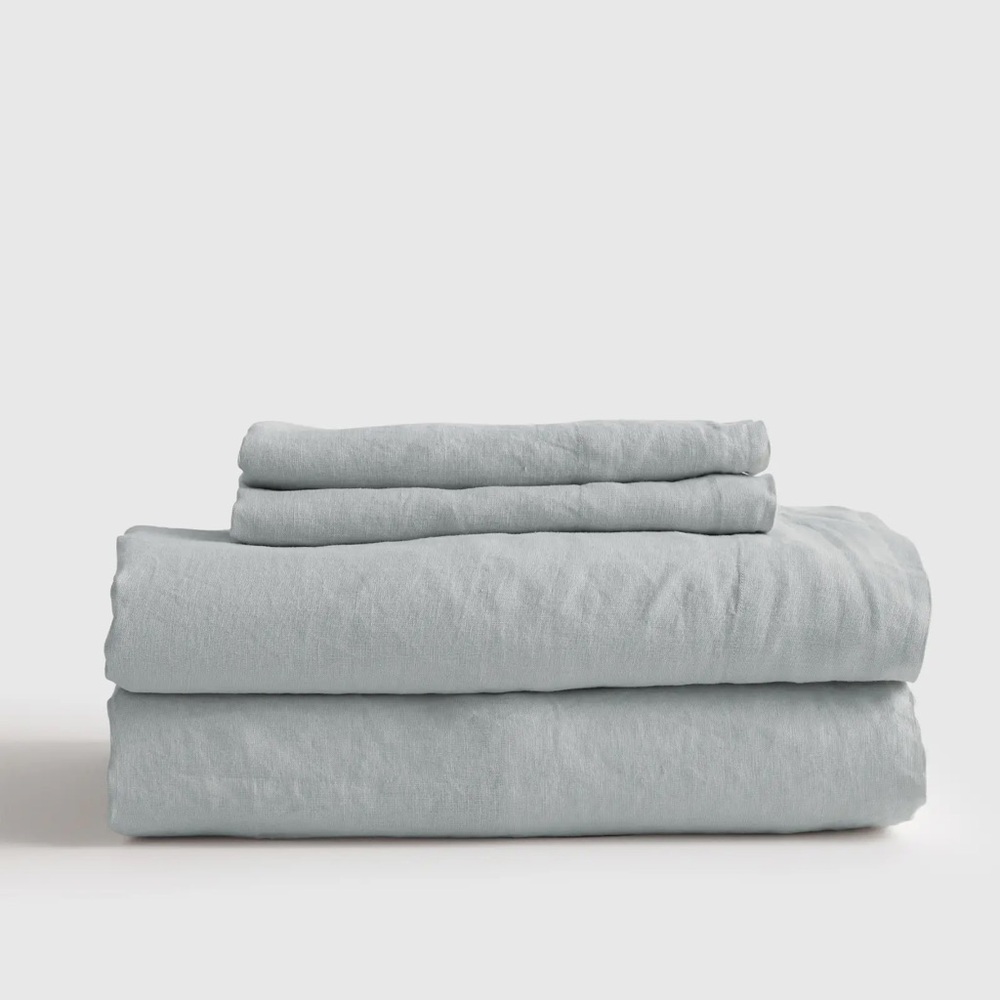 Quince European Linen Queen Sheet Set